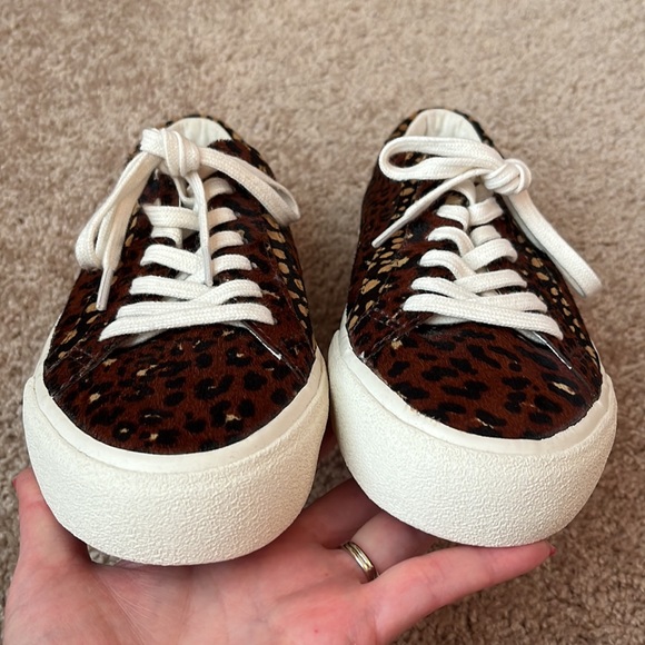 Madewell Sidewalk Calf Hair Low Top Sneakers W7.5 M6 - Picture 3 of 8